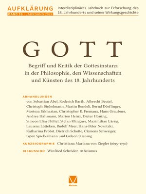 cover image of Aufklärung, Band 36